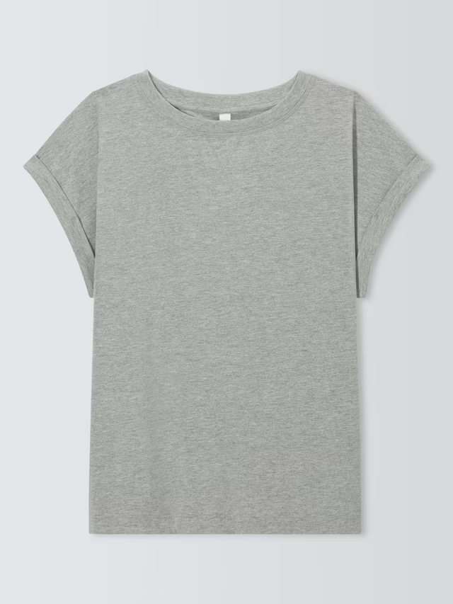 AND/OR Organic Cotton Tank T-Shirt, Grey Marl
