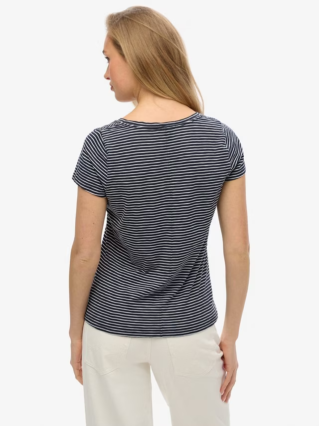 Superdry Studios Scoop Neck T-Shirt, Navy/Optic