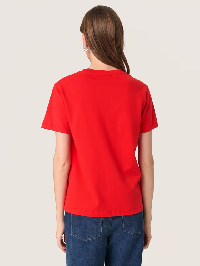 Soaked In Luxury Jina Short Sleeve T-Shirt, Goji Berry