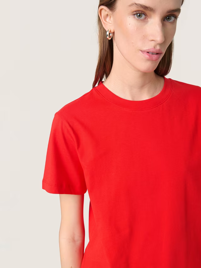 Soaked In Luxury Jina Short Sleeve T-Shirt, Goji Berry