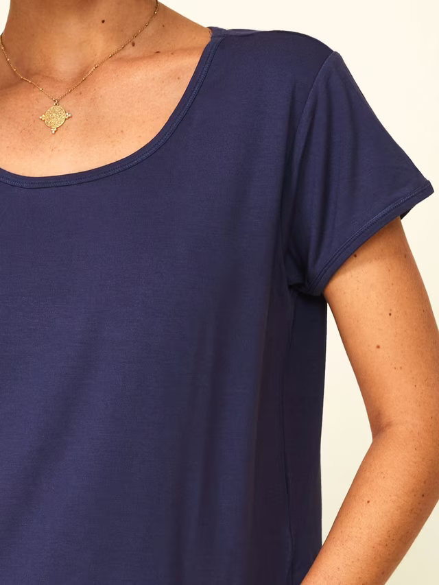 Aspiga Scoop Neck T-Shirt, Navy