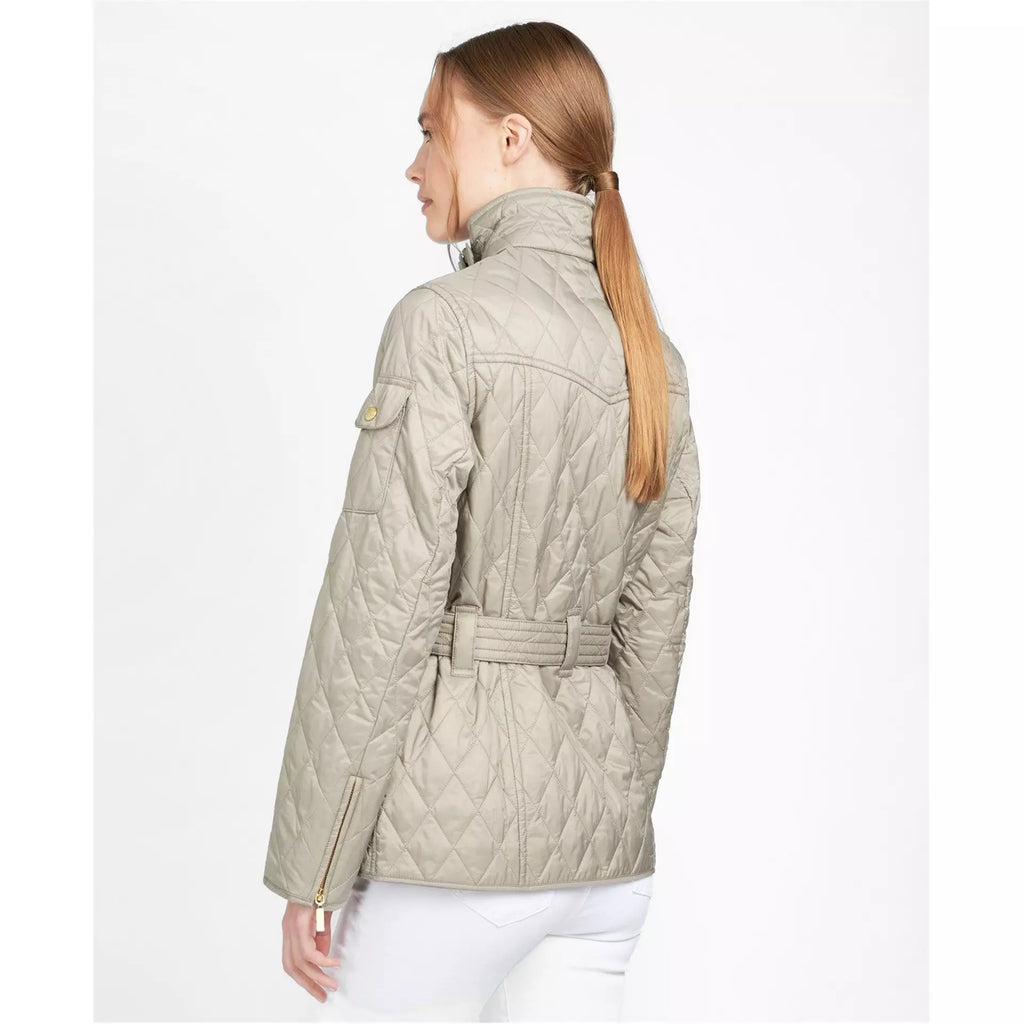 Women's Diamond Quilted Wind Resistant Long Sleeve Slim Fit Quilted Jacket