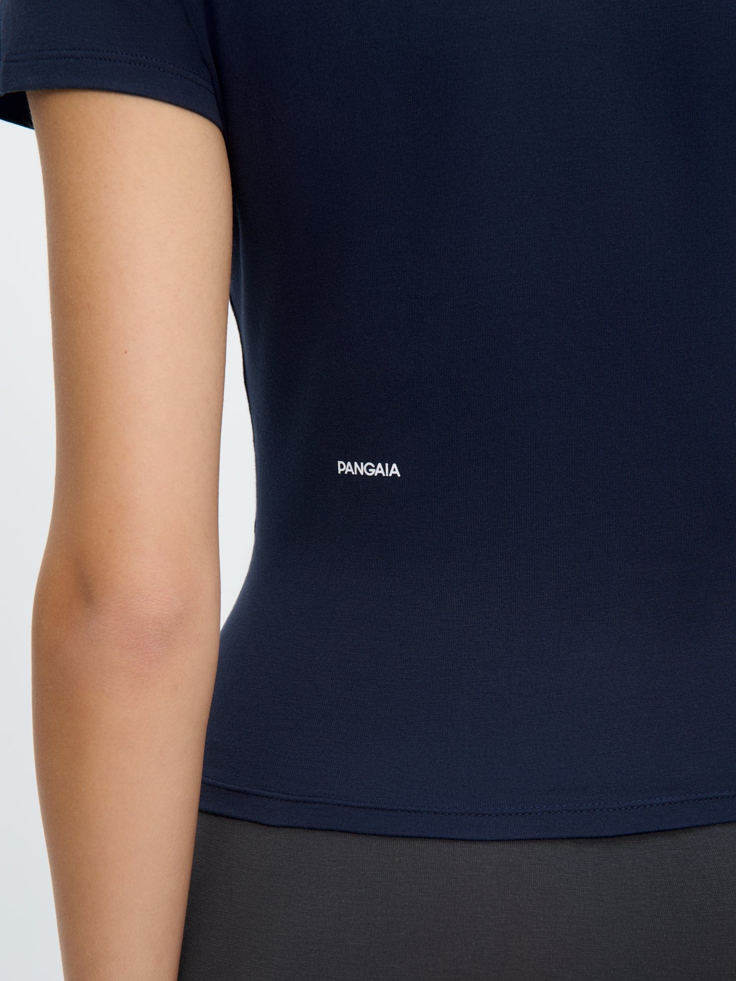 Womens Cotton-Stretch Slim T-Shirt—Midnight Navy