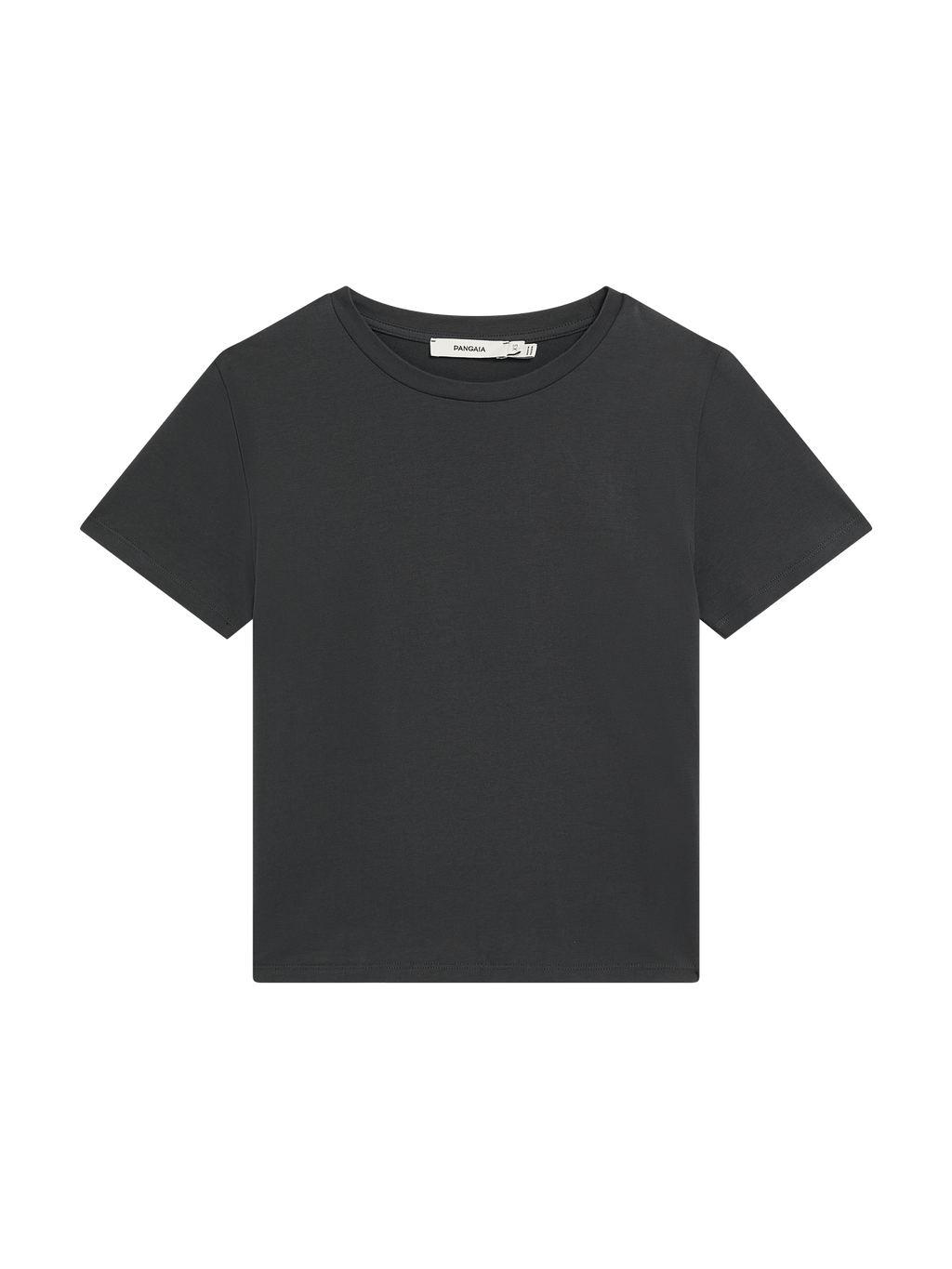 Womens Cotton-Stretch Slim T-Shirt—Smoked Black