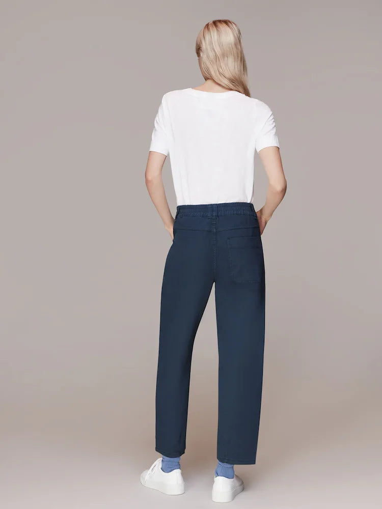 Whistles Blue Tessa Casual Trousers