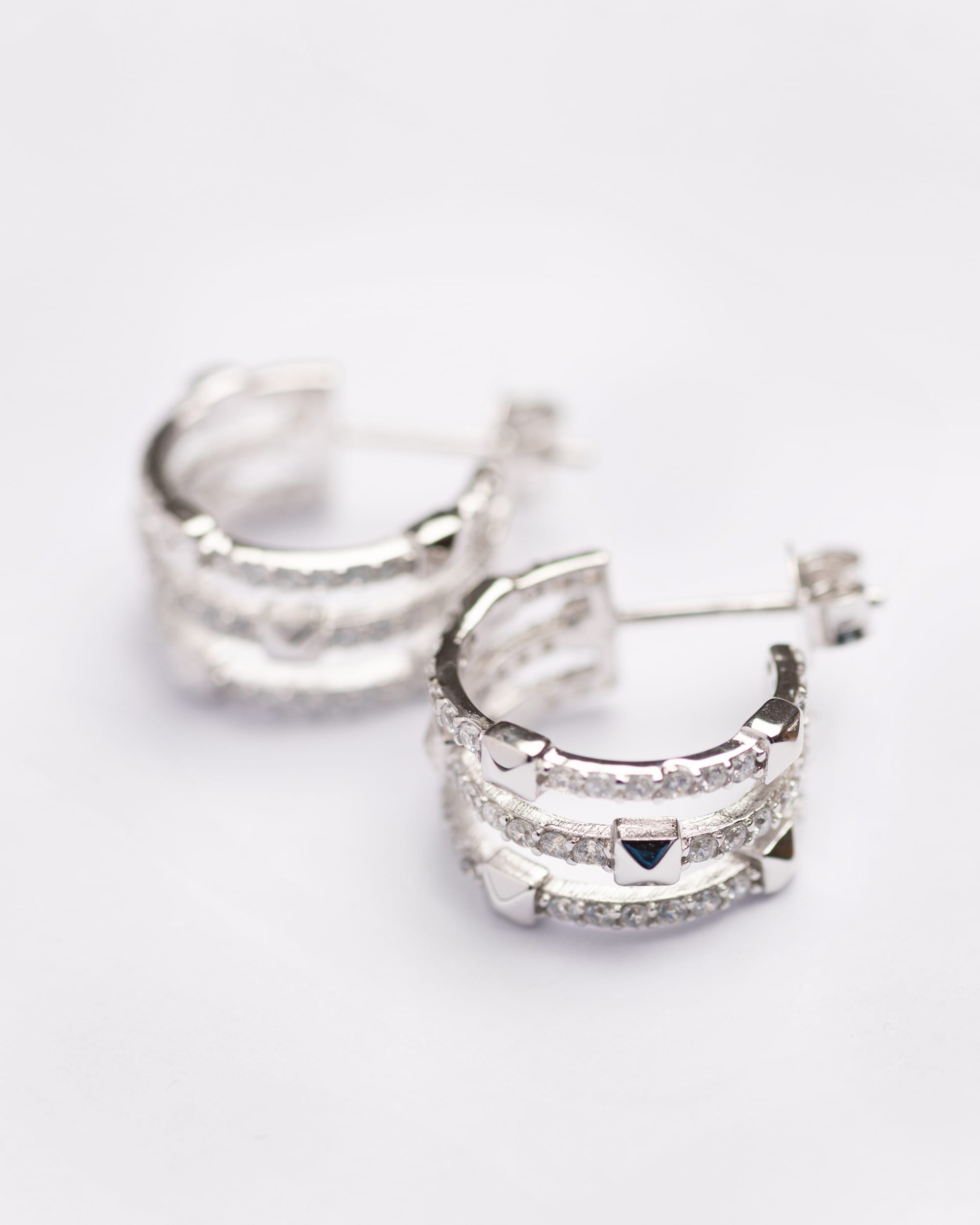 Edge Zircon Hoops