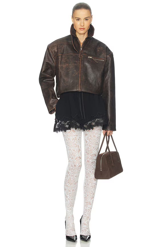 The Leather Oversized Moto Jacket