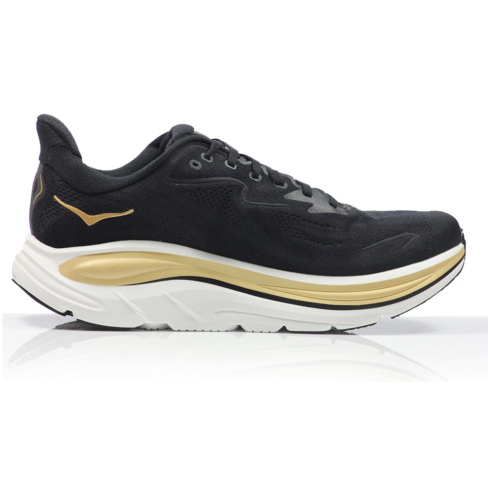 Hoka Clifton 10 Women's Running Shoe - Black/Gold