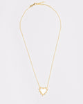 The Onyx Heart Twist Necklace - White Onyx
