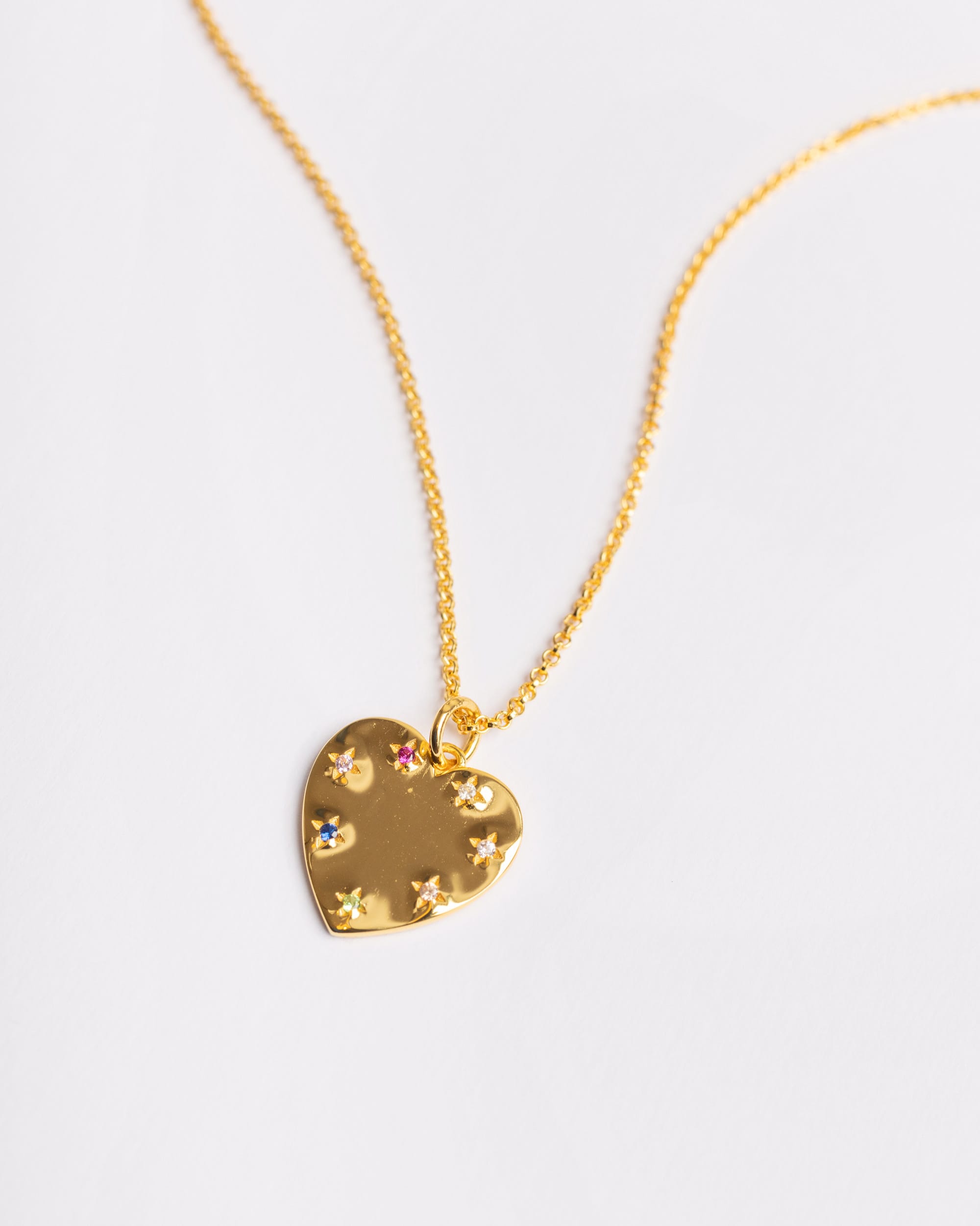 The Rainbow Heart Pendant Necklace