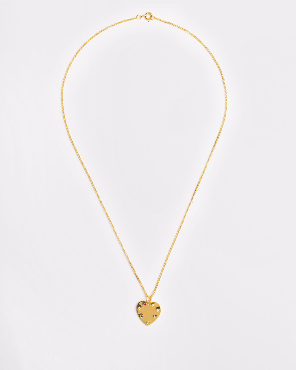 The Rainbow Heart Pendant Necklace