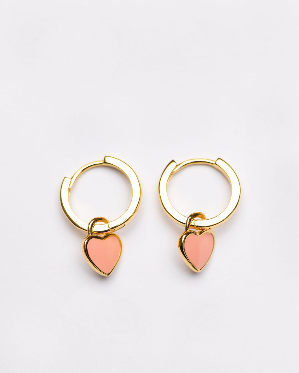 The Sweetheart Huggie - Pink Enamel