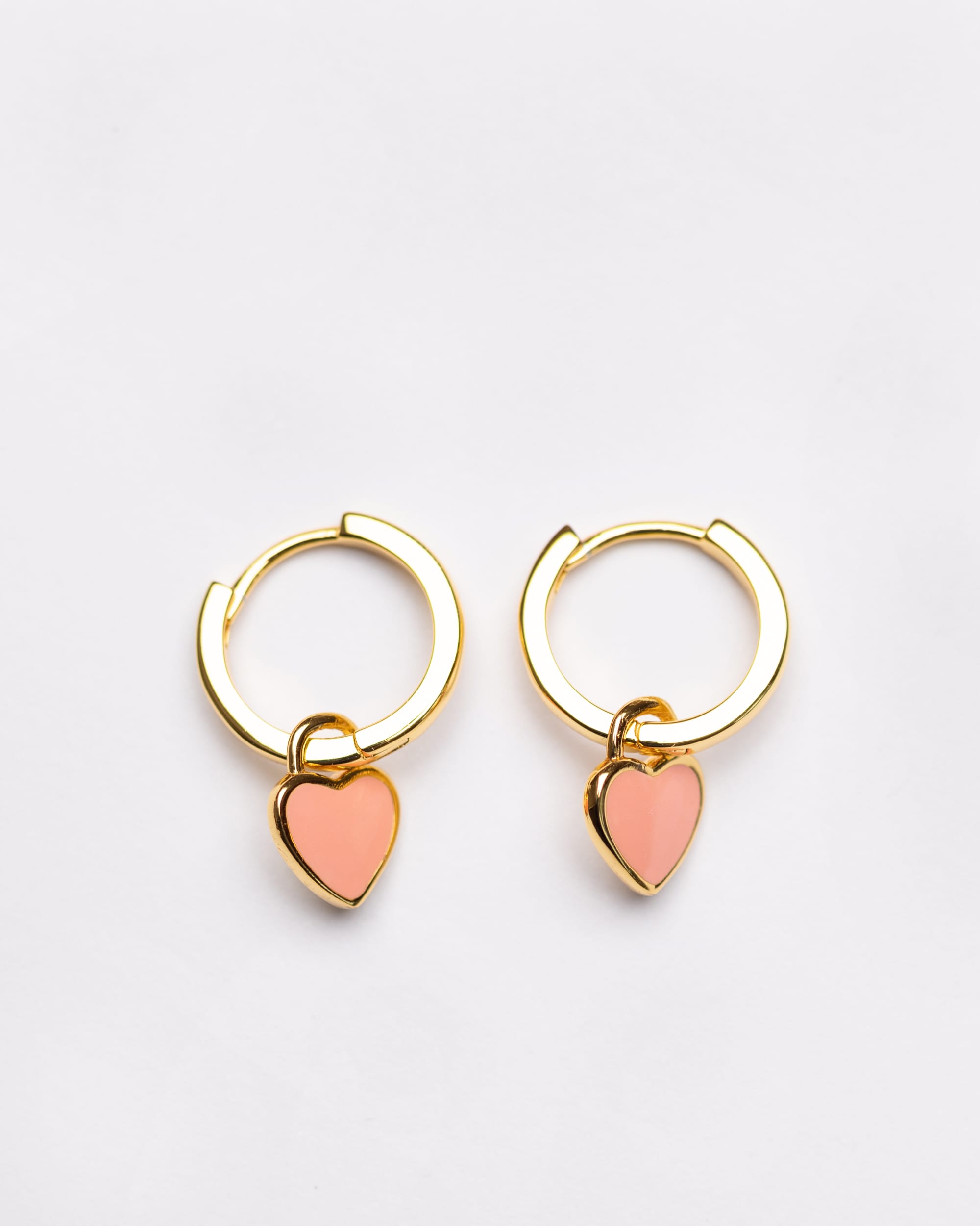 The Sweetheart Huggie - Pink Enamel