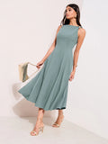 Friends Like These Green Tailored Seam Detail Hardware Dress