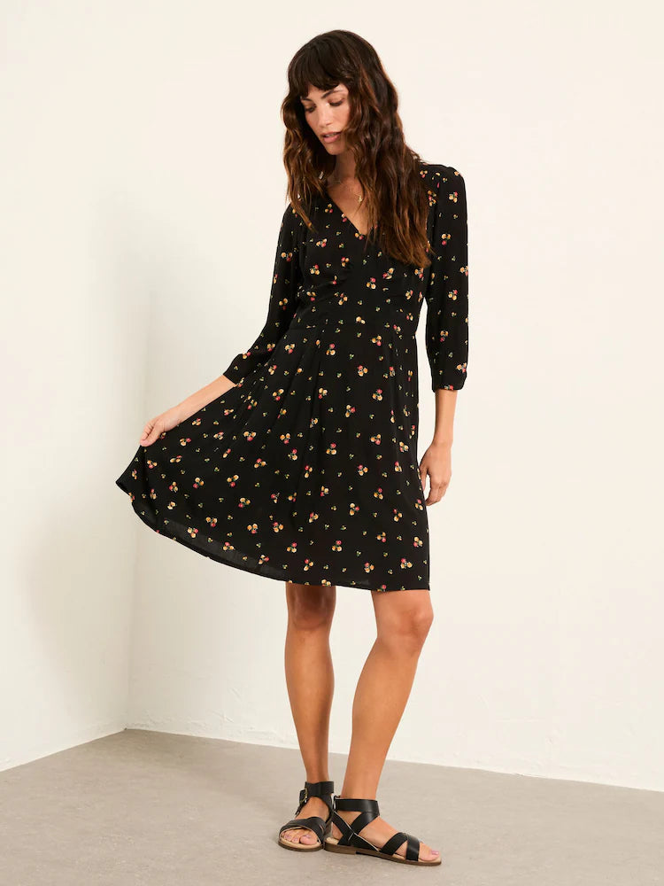 FatFace Anya Black Ditsy Pop Dress