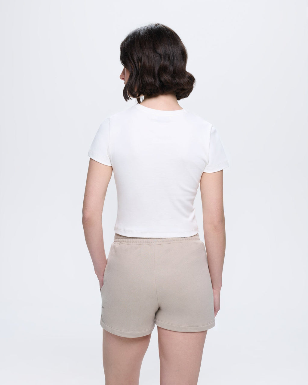 Womens Cropped T-Shirt—Off-White