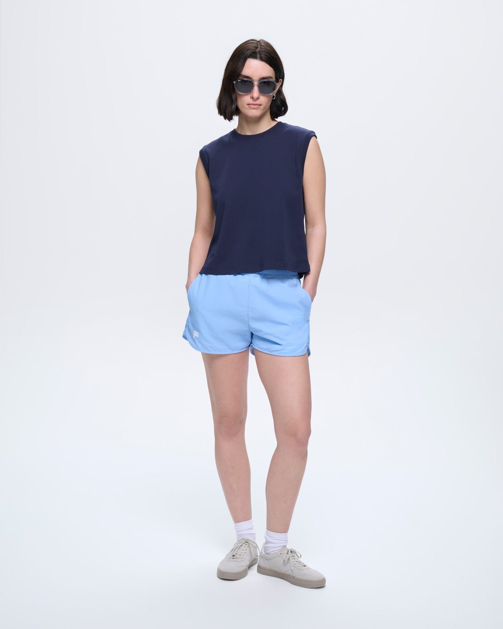 Womens Sleeveless T-Shirt—Midnight Navy