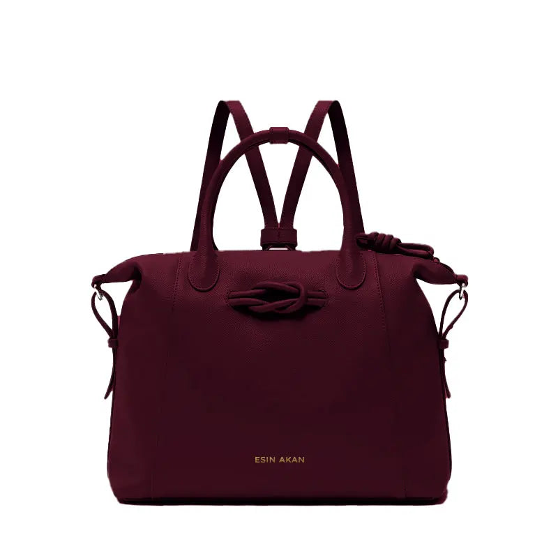 Wimbledon Leather Laptop Backpack, Cherry