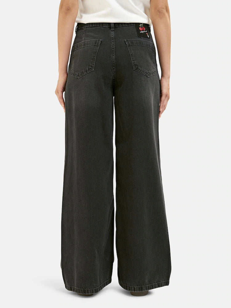 Smith & Soul Black Wide Leg Denim Trousers