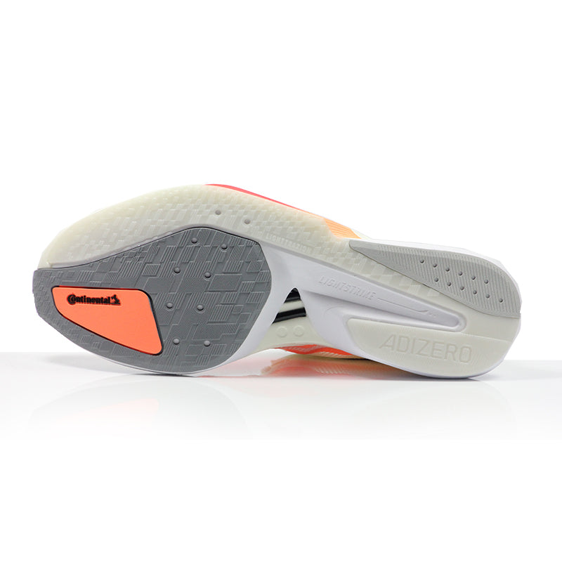 adidas Adizero Boston 13 Women's Running Shoe - Off White/Beam Orange/Acid Orange