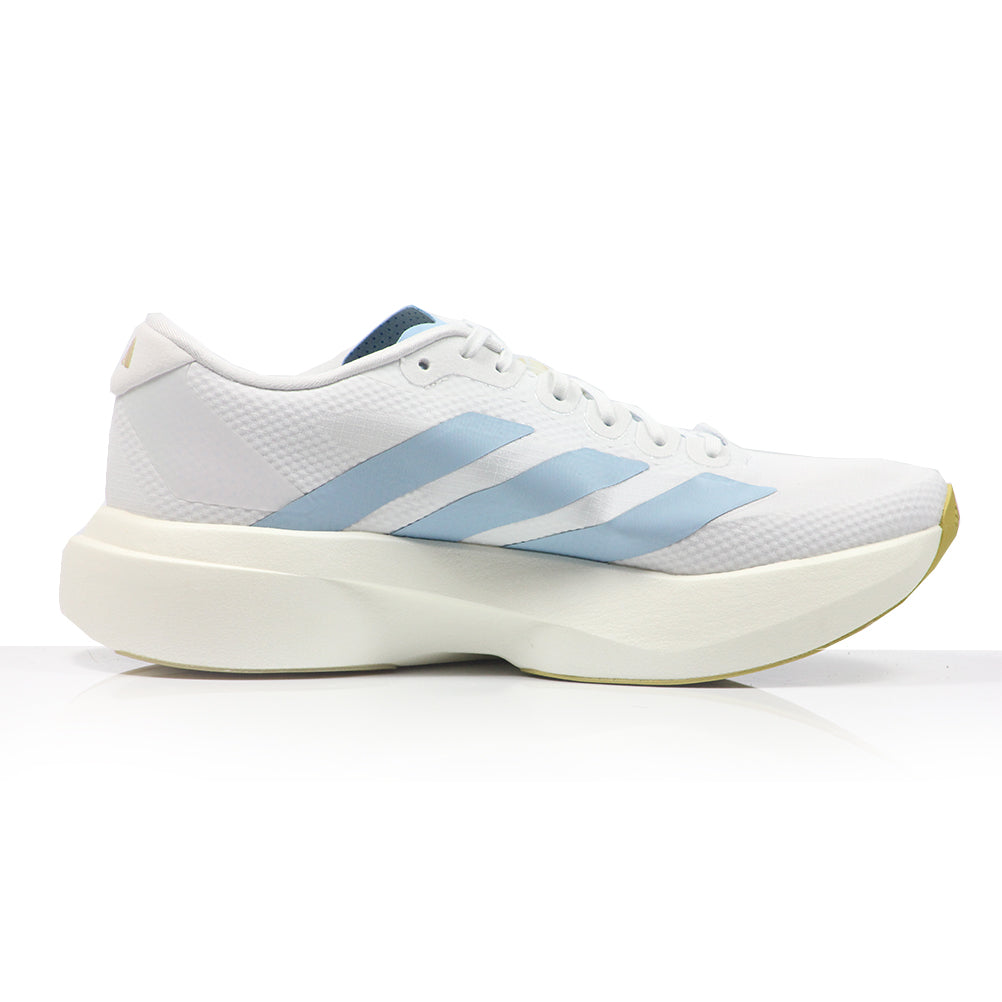 adidas Adizero Evo SL Woven Women's Running Shoe - White/Clear Blue/Matte Gold