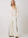 adidas Originals White Adicolor Satin Wide Leg Joggers
